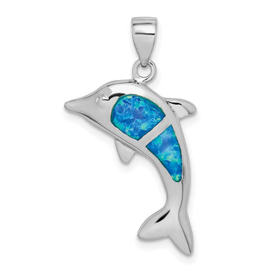 Sterling silver opal pendant