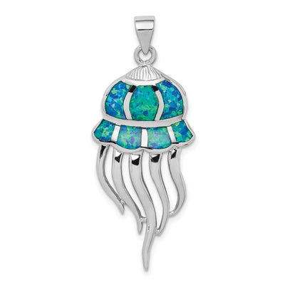 Sterling silver opal pendant