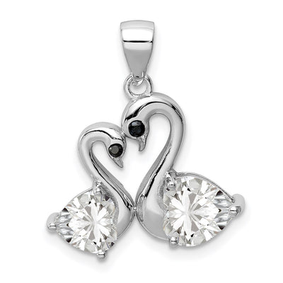 Sterling silver cubic zirconia pendant
