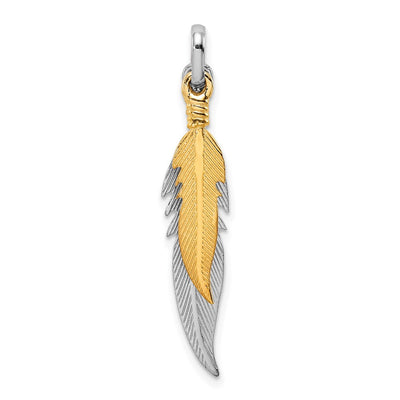 Sterling silver feather pendant