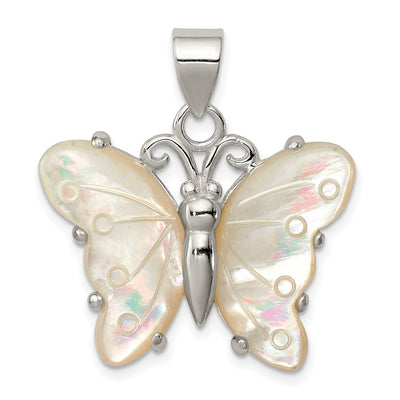 Sterling silver butterfly pendant