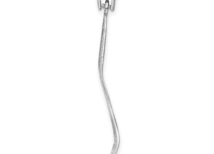 Sterling silver leaf pendant, alternate view