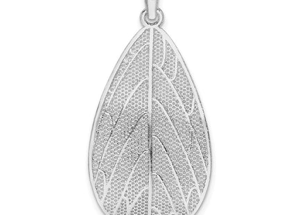 Sterling silver leaf pendant, another view
