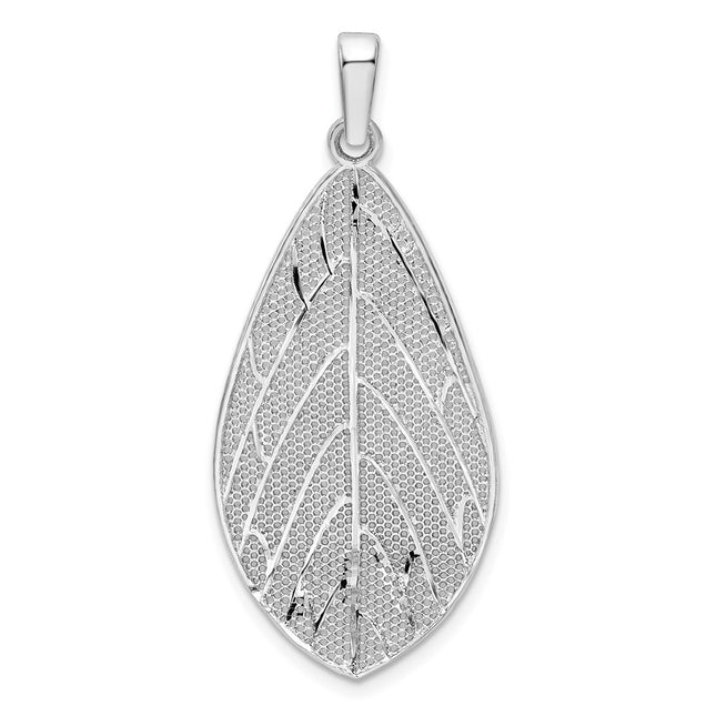 Sterling silver leaf pendant