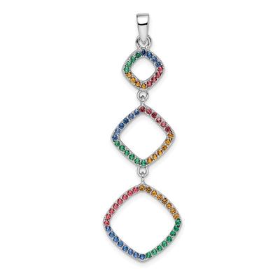Sterling silver crystal pendant