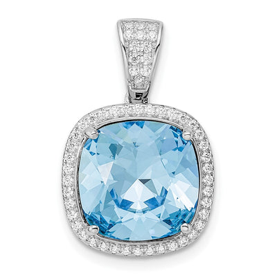 Sterling silver cubic zirconia pendant