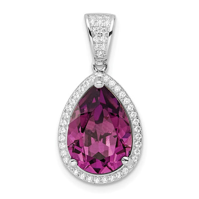 Sterling silver cubic zirconia pendant
