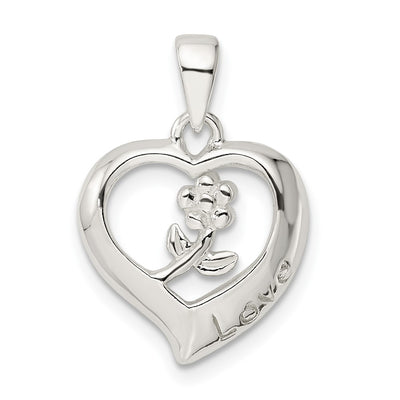 Sterling silver heart pendant