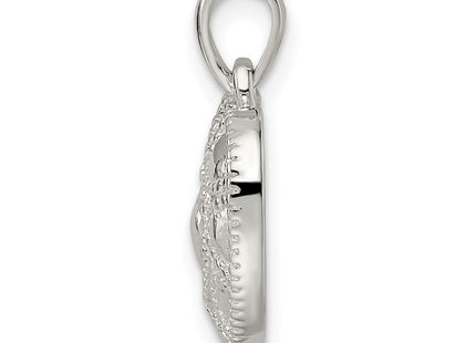 Sterling silver heart pendant, alternate view