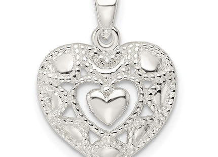 Sterling silver heart pendant