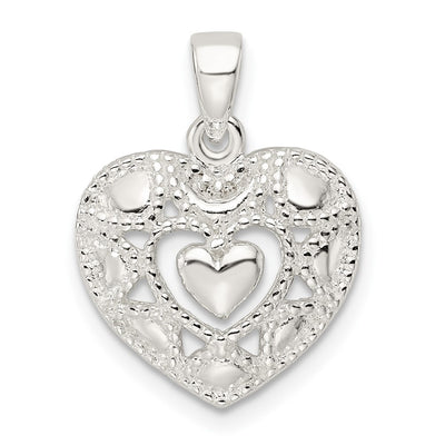 Sterling silver heart pendant