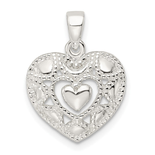 Sterling silver heart pendant