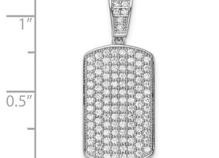 Sterling silver cubic zirconia pendant, another view