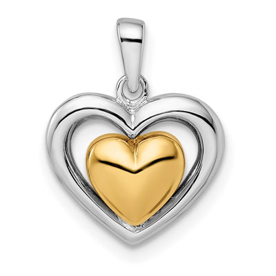 Sterling silver heart pendant
