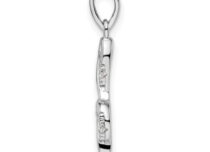 Sterling silver cubic zirconia pendant, alternate view