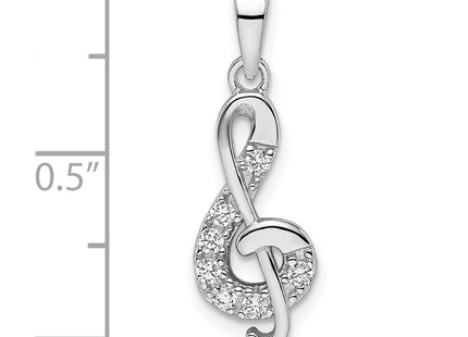 Sterling silver cubic zirconia pendant, another view