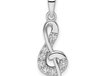 Sterling silver cubic zirconia pendant