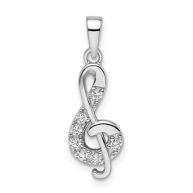 Sterling silver cubic zirconia pendant