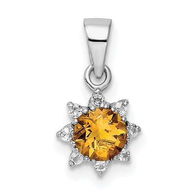 Sterling silver citrine pendant