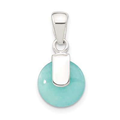 Sterling silver turquoise circle pendant