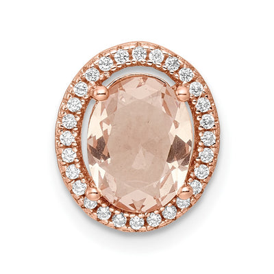 Sterling silver cubic zirconia oval chain