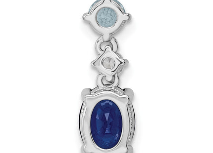 Sterling silver cubic zirconia pendant, further view