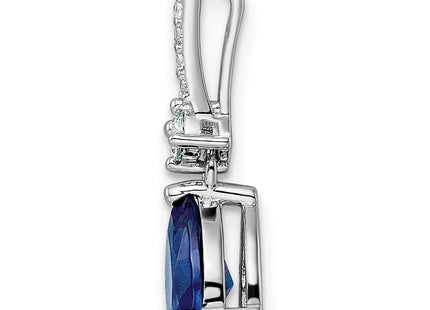 Sterling silver cubic zirconia pendant, alternate view