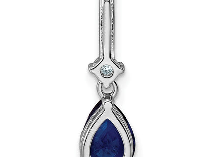 Sterling silver cubic zirconia pendant, another view