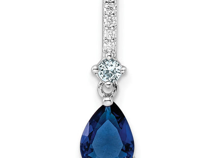 Sterling silver cubic zirconia pendant