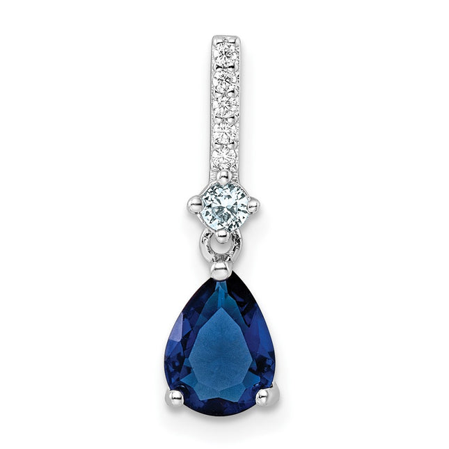 Sterling silver cubic zirconia pendant
