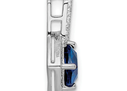 Sterling silver cubic zirconia pendant, alternate view