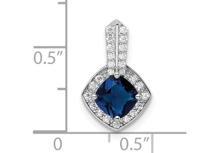 Sterling silver cubic zirconia pendant, another view