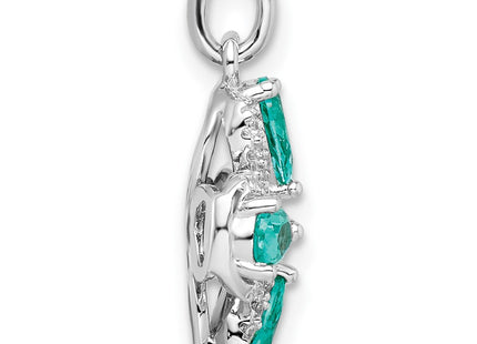 Sterling silver cubic zirconia pendant, alternate view