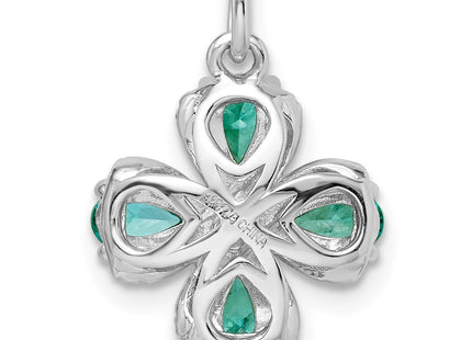 Sterling silver cubic zirconia pendant, further view