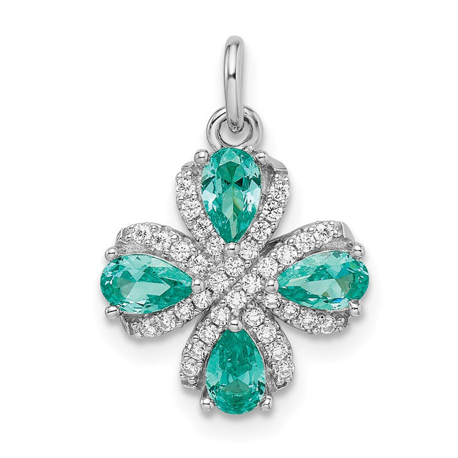 Sterling silver cubic zirconia pendant