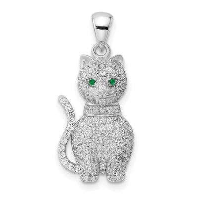 Sterling silver cubic zirconia pendant