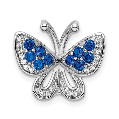 Sterling silver cubic zirconia butterfly pendants & charm