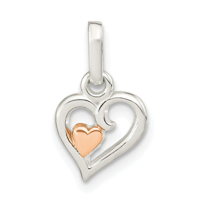 Sterling silver heart pendant