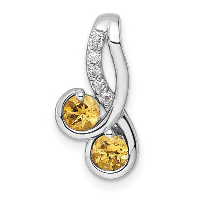 Citrine circle pendant