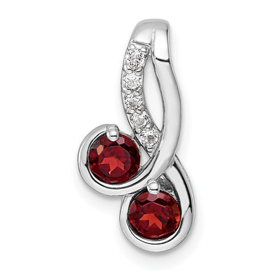 Garnet circle pendant