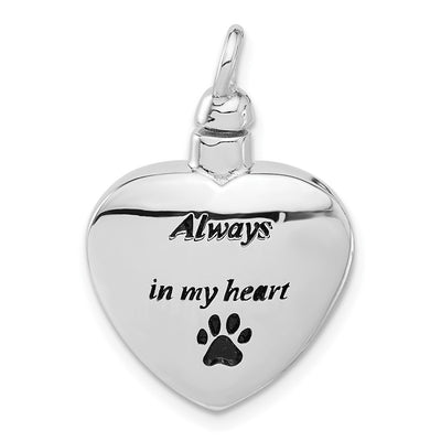 Sterling silver heart pendant