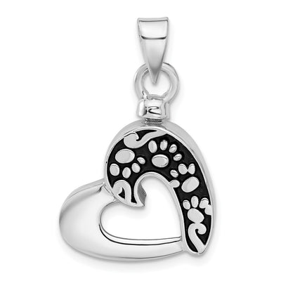 Sterling silver heart pendant