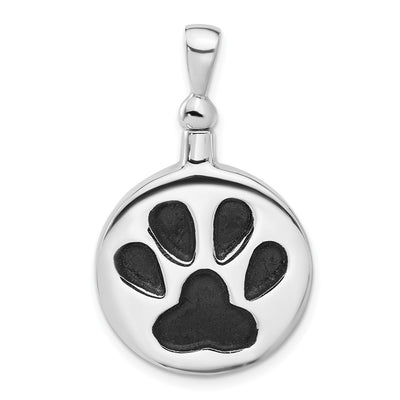 Sterling silver paw pendant