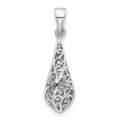 Sterling silver teardrop pendant