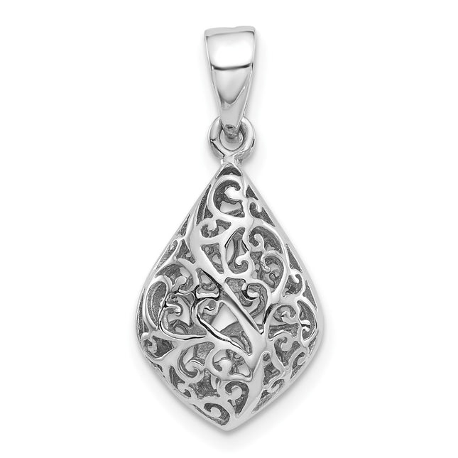 Sterling silver teardrop pendant