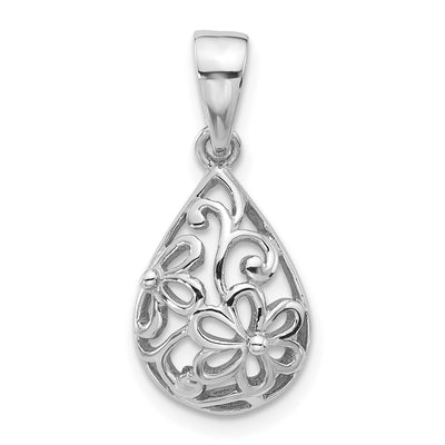 Sterling silver teardrop pendant