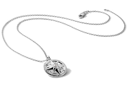 Sterling Silver Rhodium-plated Polished Rainbow Multi-Gemstone Starfish Pendant