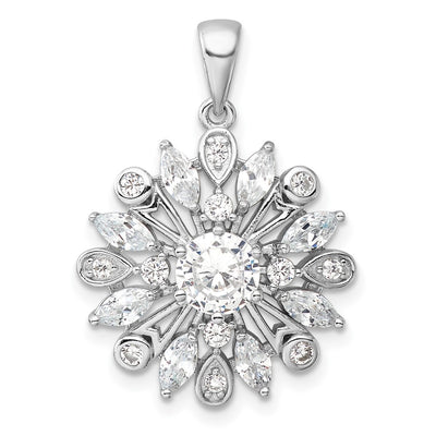 Sterling silver cubic zirconia pendant
