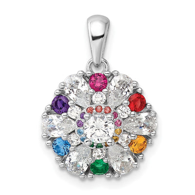 Sterling silver cubic zirconia pendant