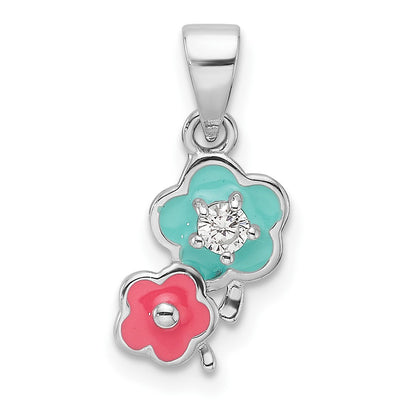 Sterling silver cubic zirconia pendant